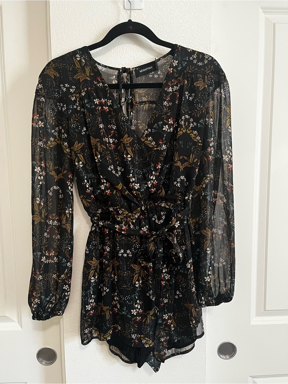 Black Floral Romper